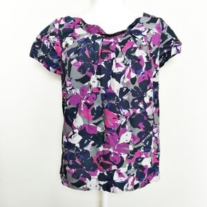 Thakoon for Target Abstract Print Zip Back Blouse